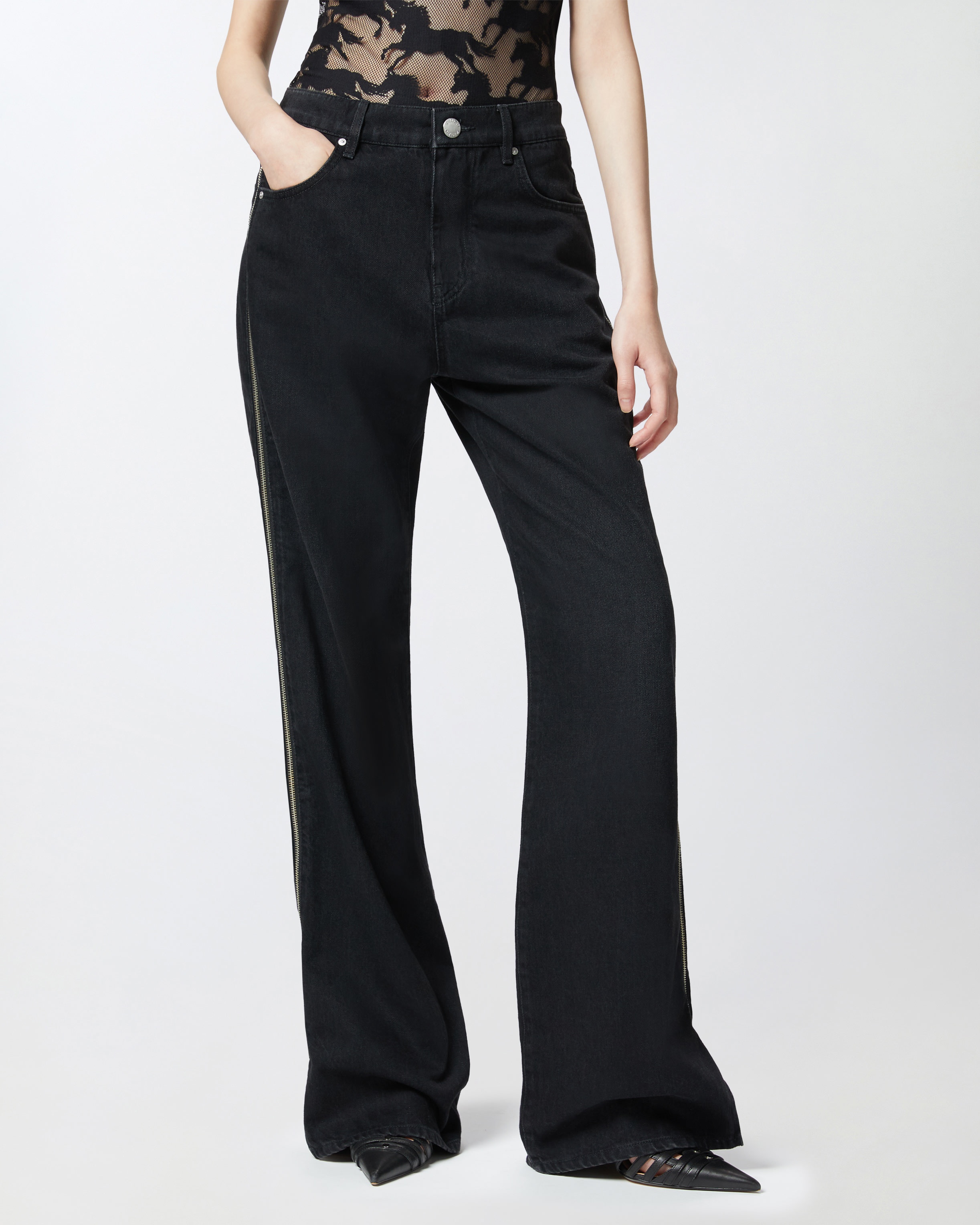 WIDE-LEG JEANS WITH SIDE ZIPS - 3