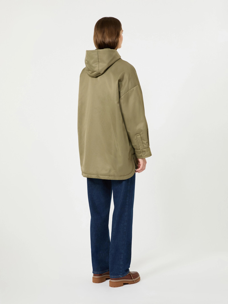 SPIGOLA Reversible down jacket in water-repellent twill - KAKI 4