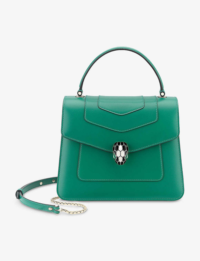 BVLGARI Serpenti Forever leather top-handle bag outlook