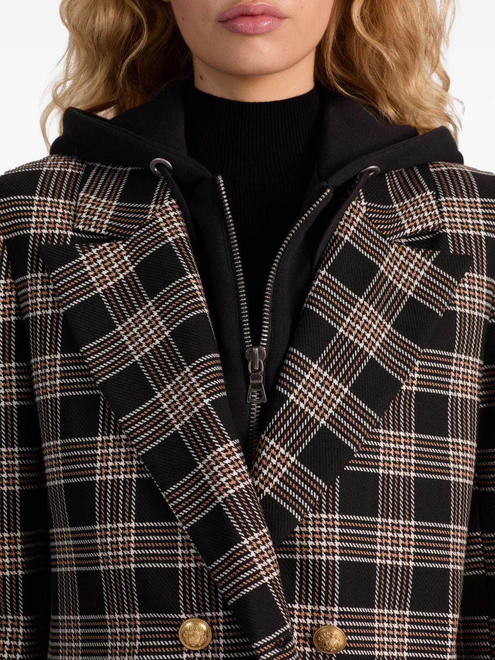 Jordan plaid double-breasted jacket - 5