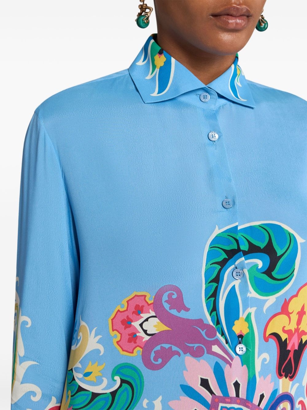 floral-print shirt - 4