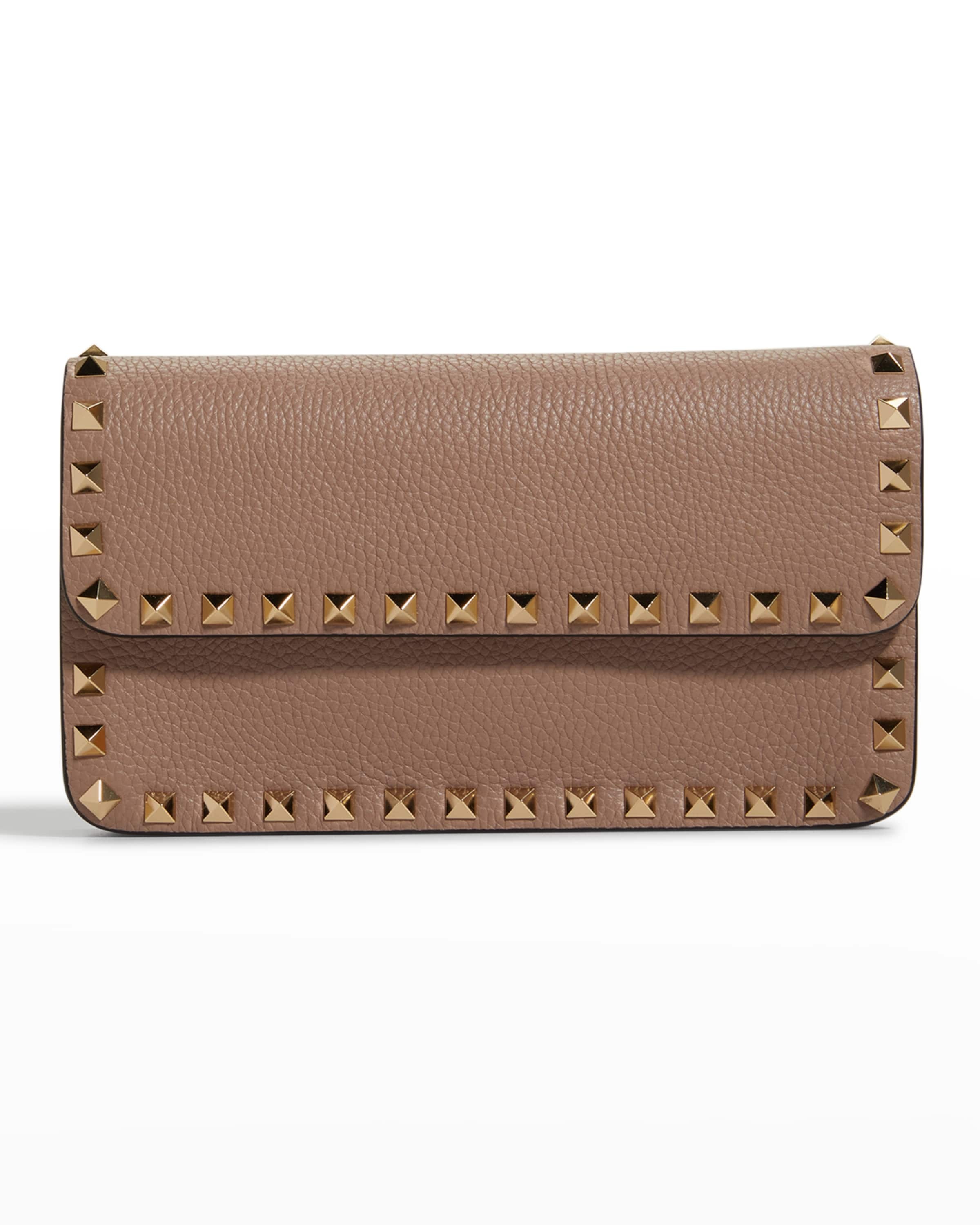 Rockstud Pouch Leather Shoulder Bag - 1