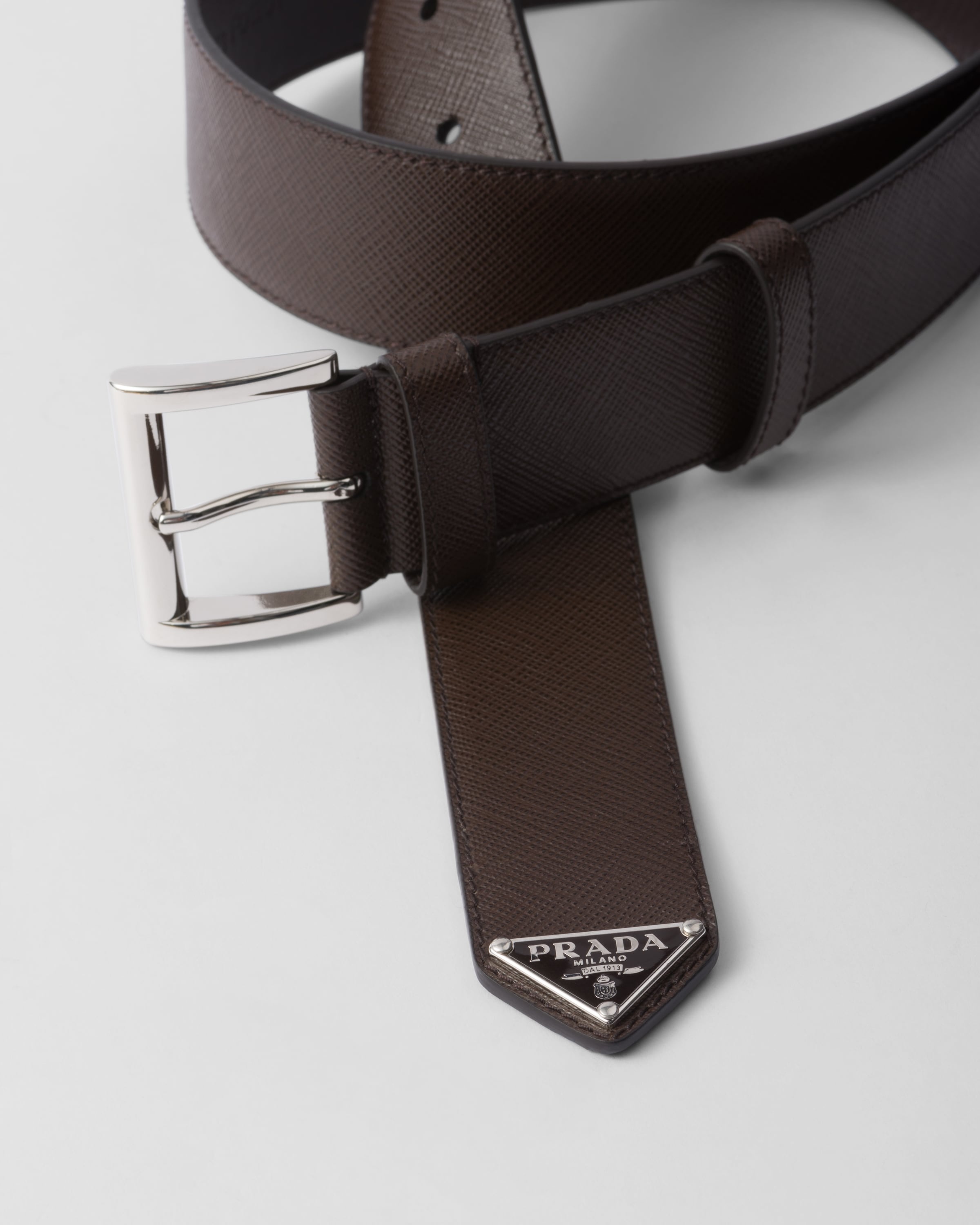 Saffiano leather belt - 3