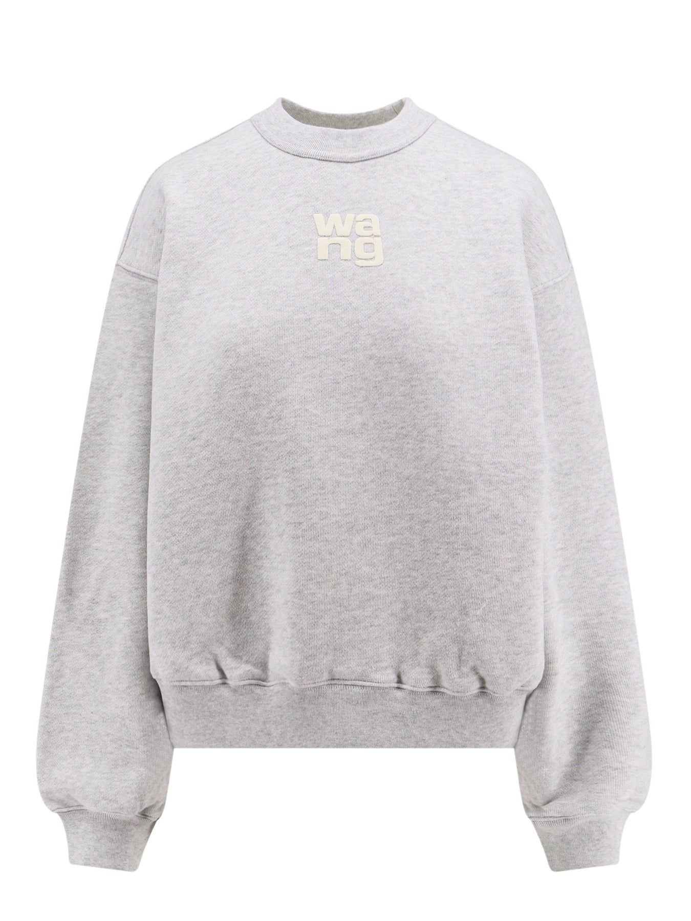 Cotton sweatshirt with Wang print - 1