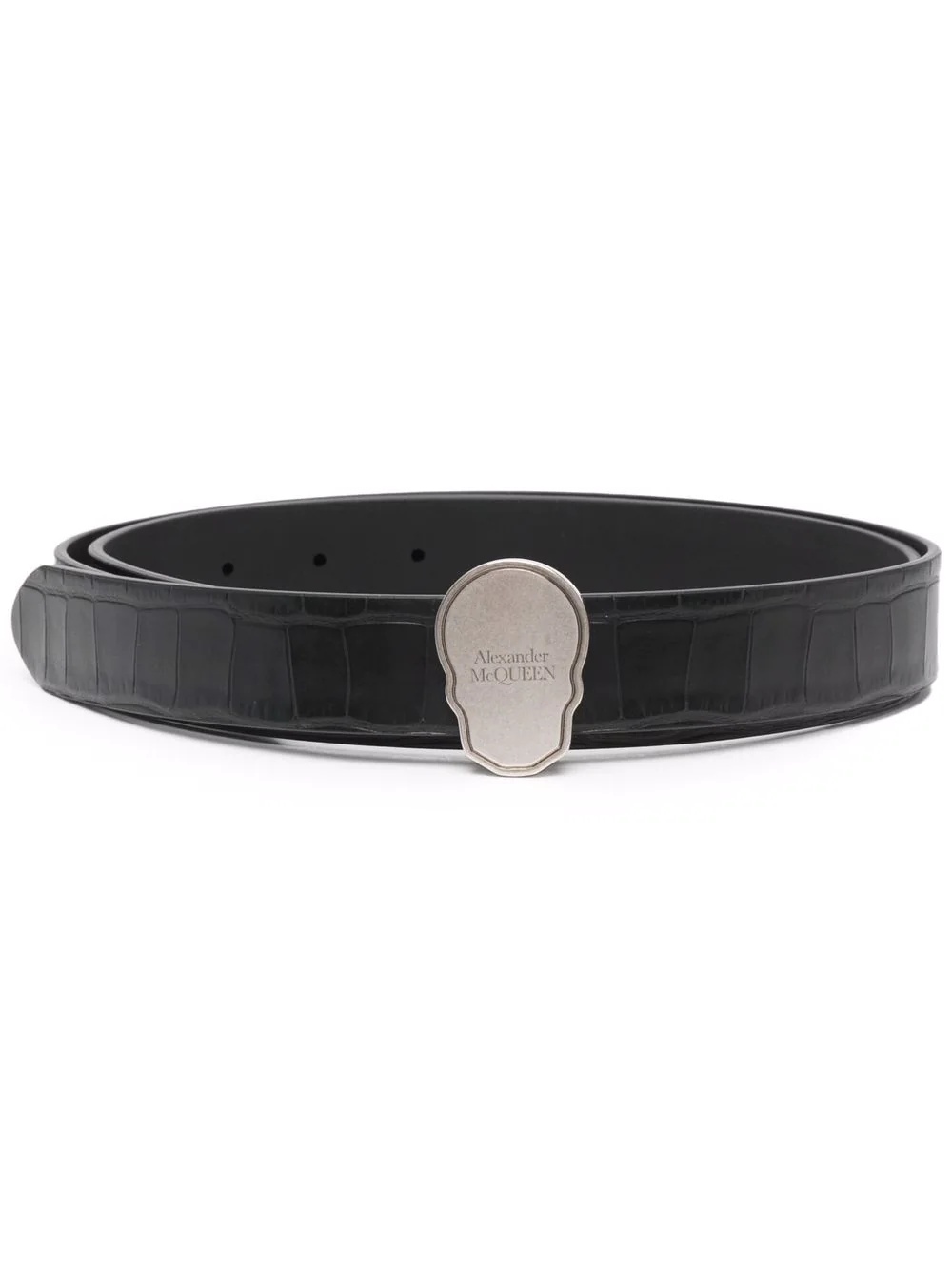 Skull Tag leather belt - 1