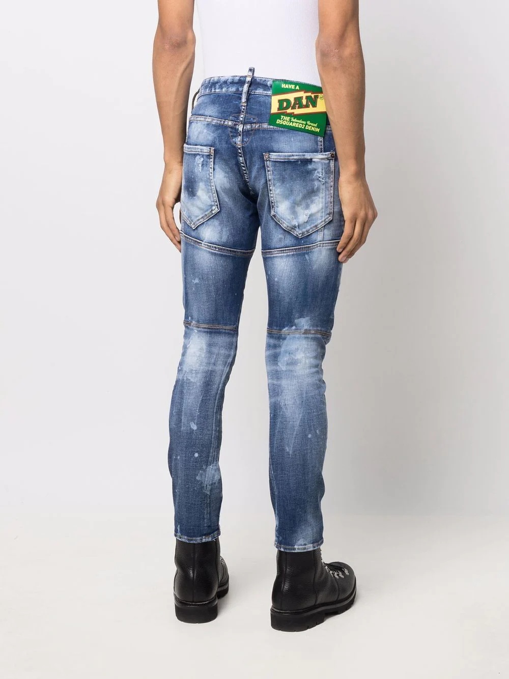 distressed skinny-fit jeans - 4