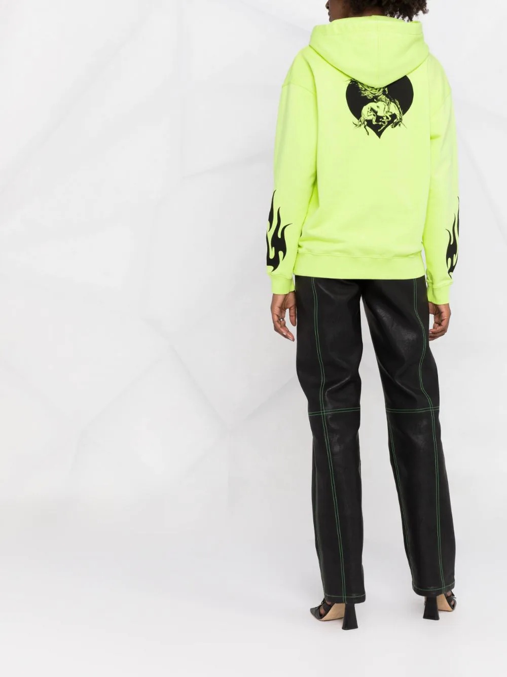 Sacred Heart print drawstring hoodie - 6