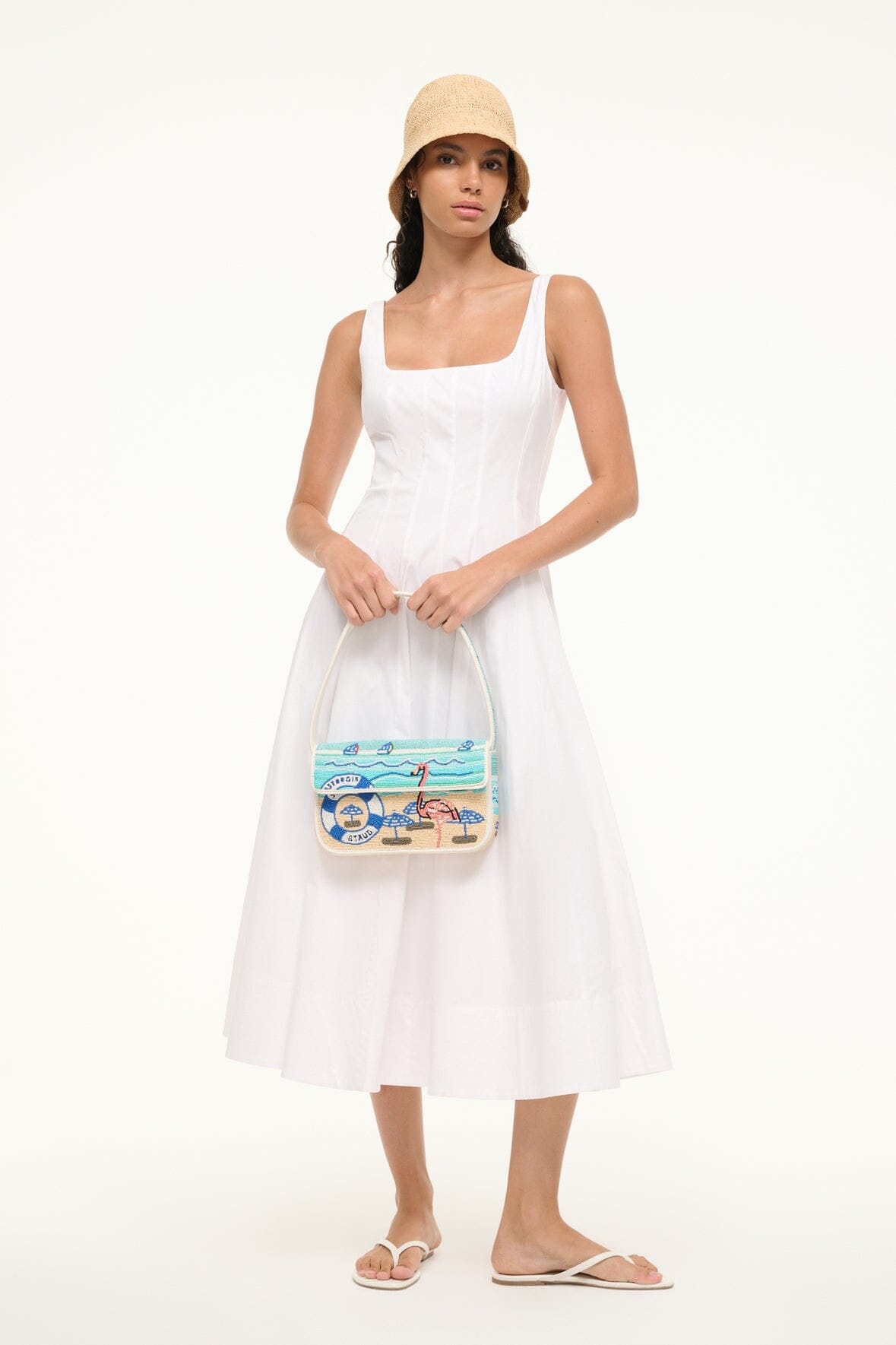 STAUD ST. REGIS TOMMY BEADED BAG VACATION SCENIC - 4