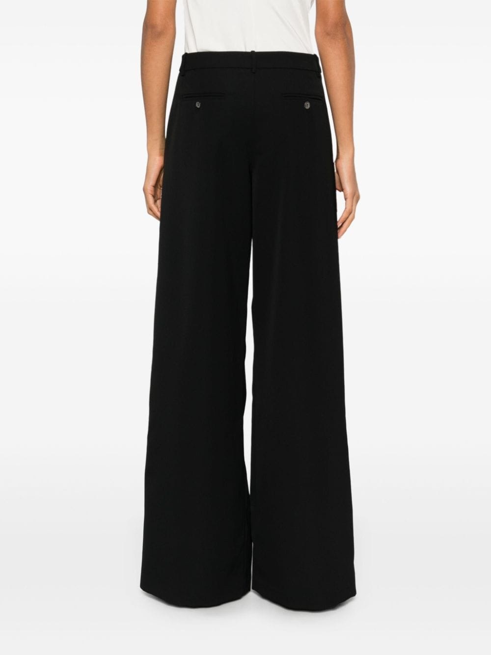 wide-leg wool trousers - 4