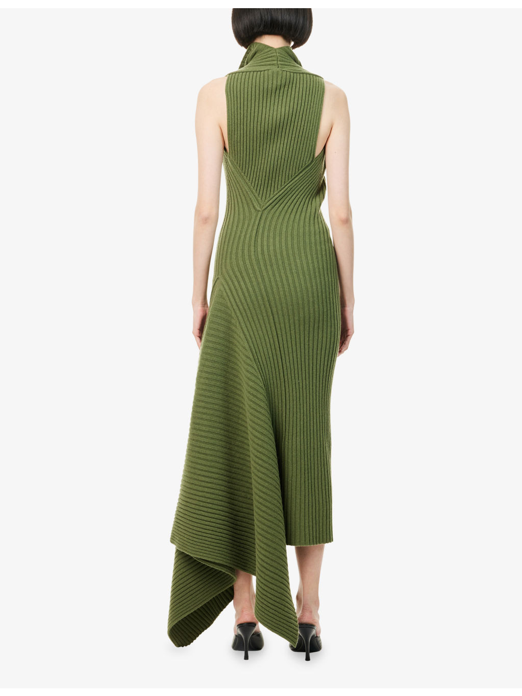 Ribbed Sleeveless Wool-Blend Midi Dress - 4