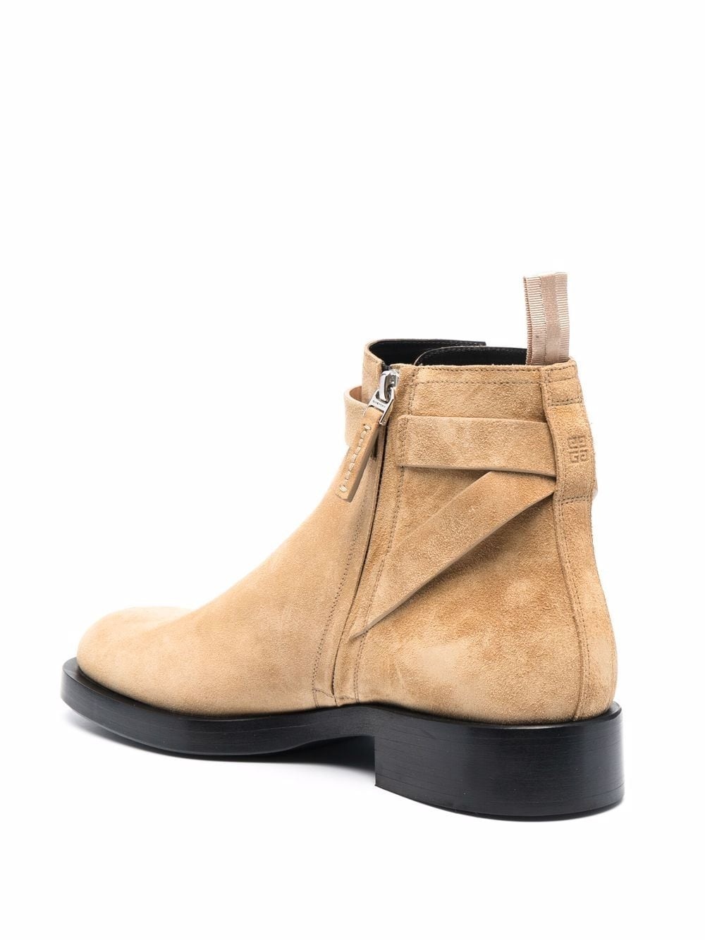 padlock-detail suede boots - 3