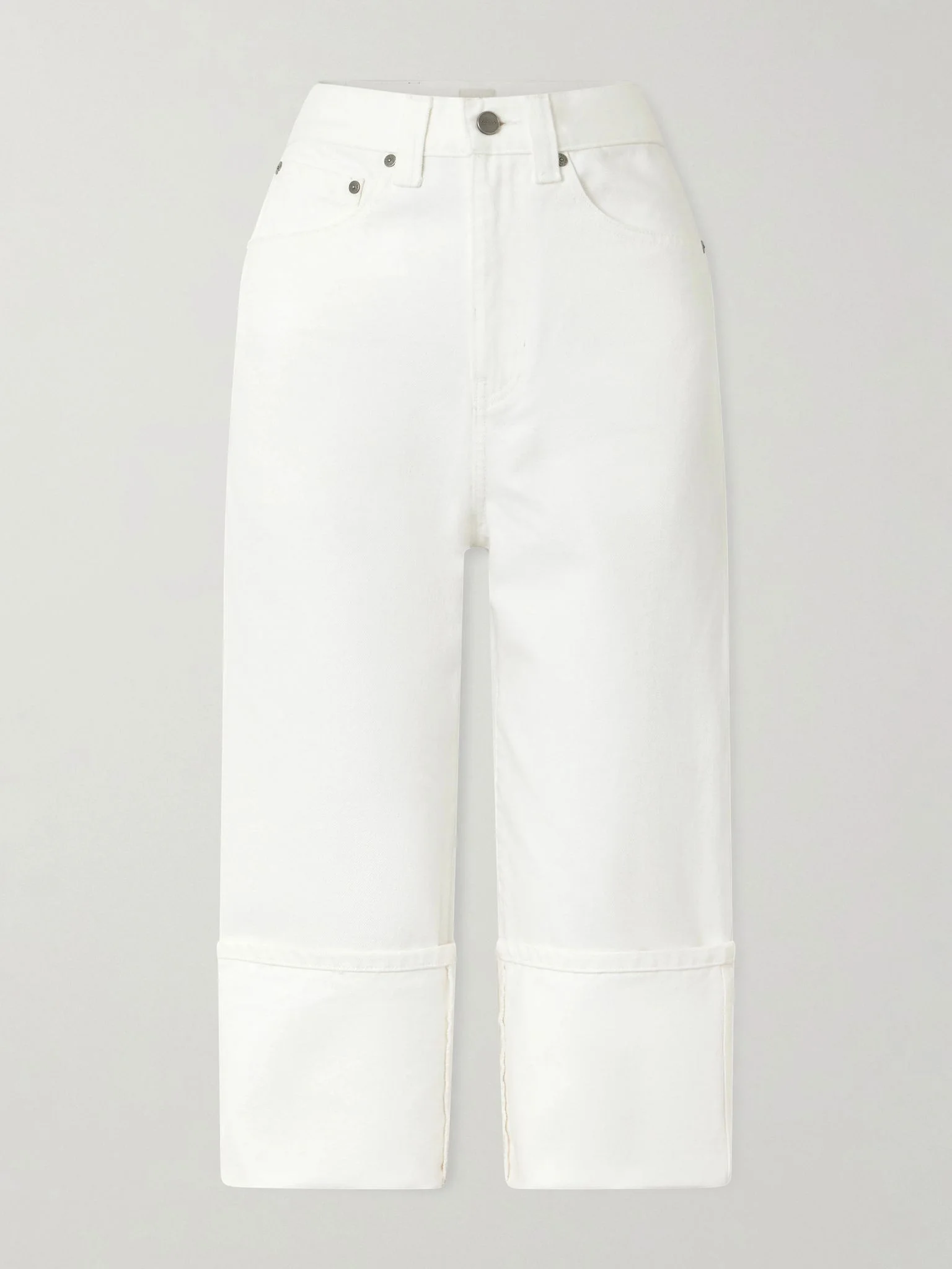 Boyle cropped low-rise straight-leg jeans White - 1