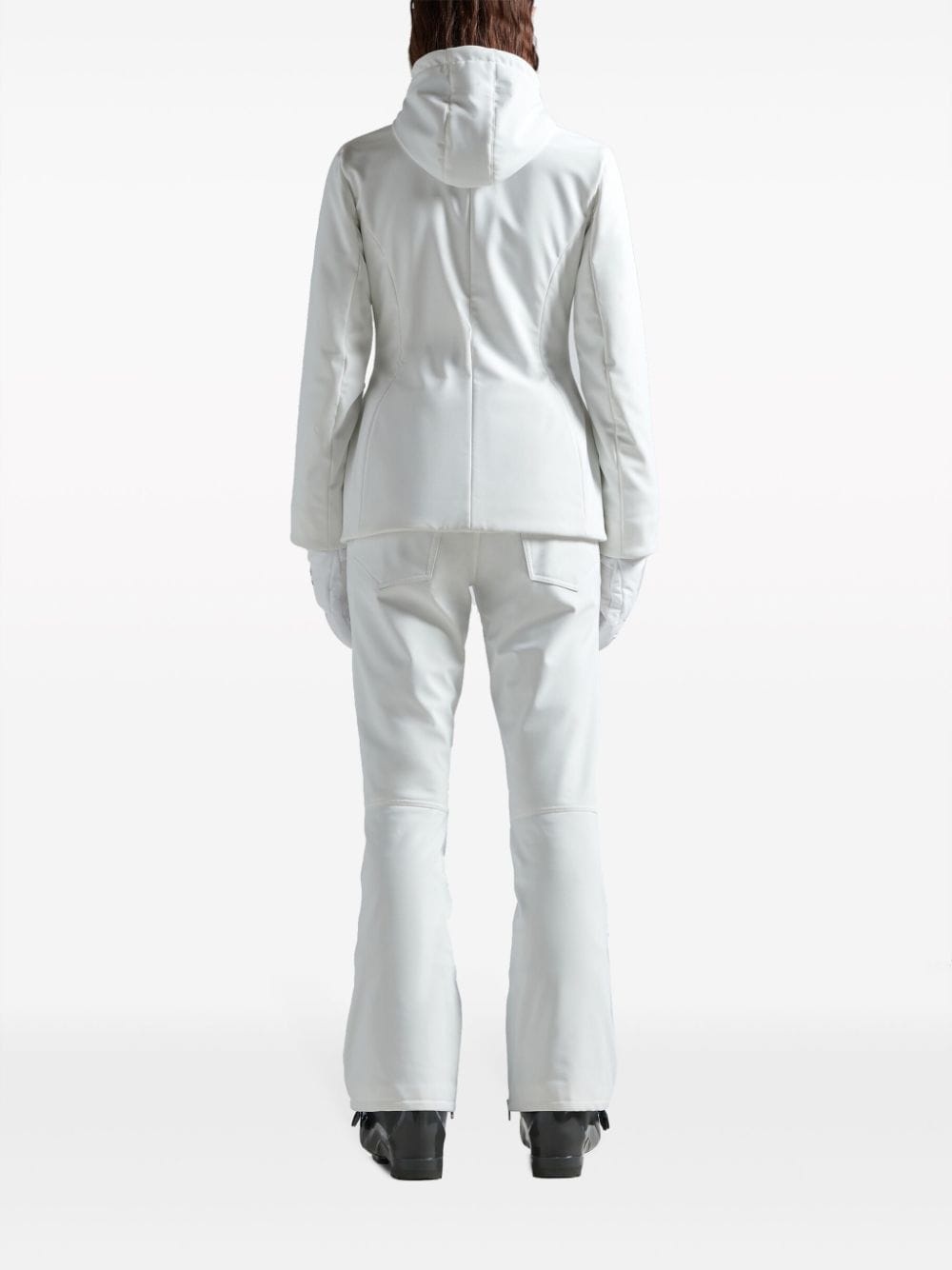 classic-hood zip-up coat - 4
