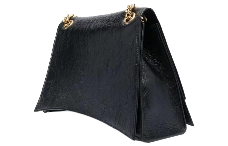 (WMNS) Balenciaga Crush Medium Chain Bag 'Black' 716393210IT1000 - 2