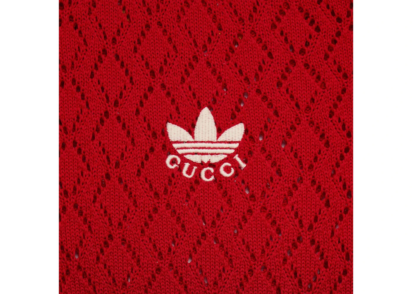 Gucci x adidas Cotton Polo Red - 2