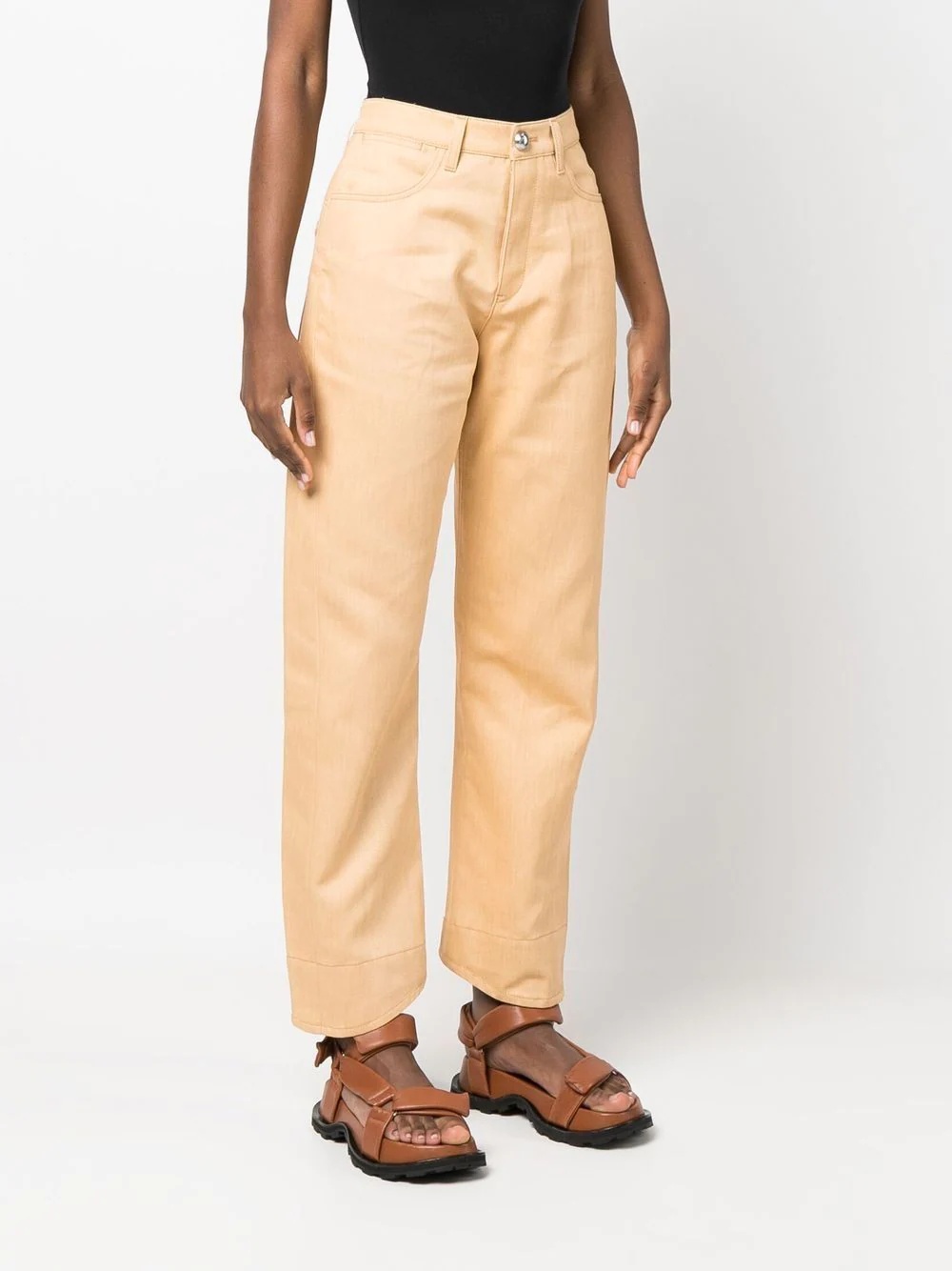 high-waisted tapered jeans - 3