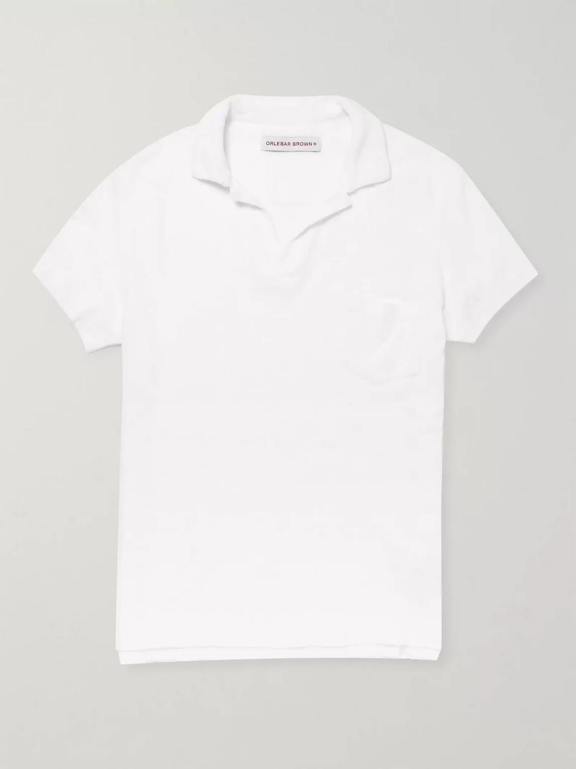 Slim-Fit Camp-Collar Cotton-Terry Polo Shirt - 1