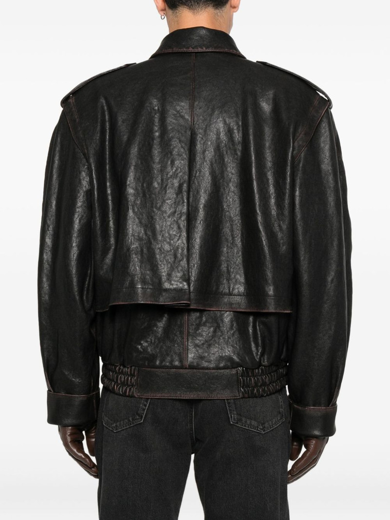 leather zip-fastening jacket 4