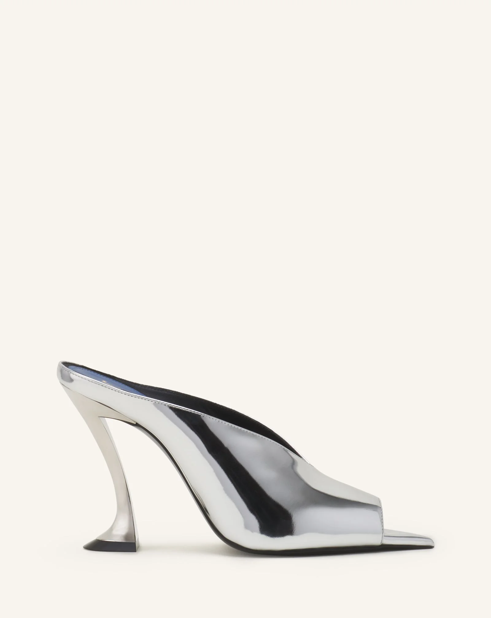 MIDNIGHT STEP MULE IN METALLIC LEATHER - 1