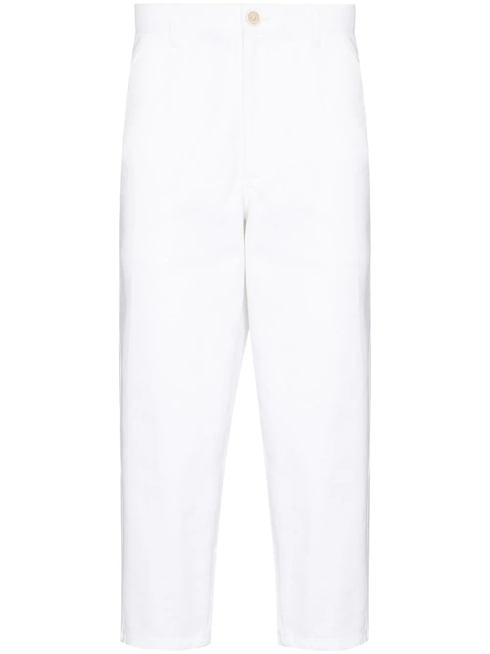 cropped cotton trousers - 1