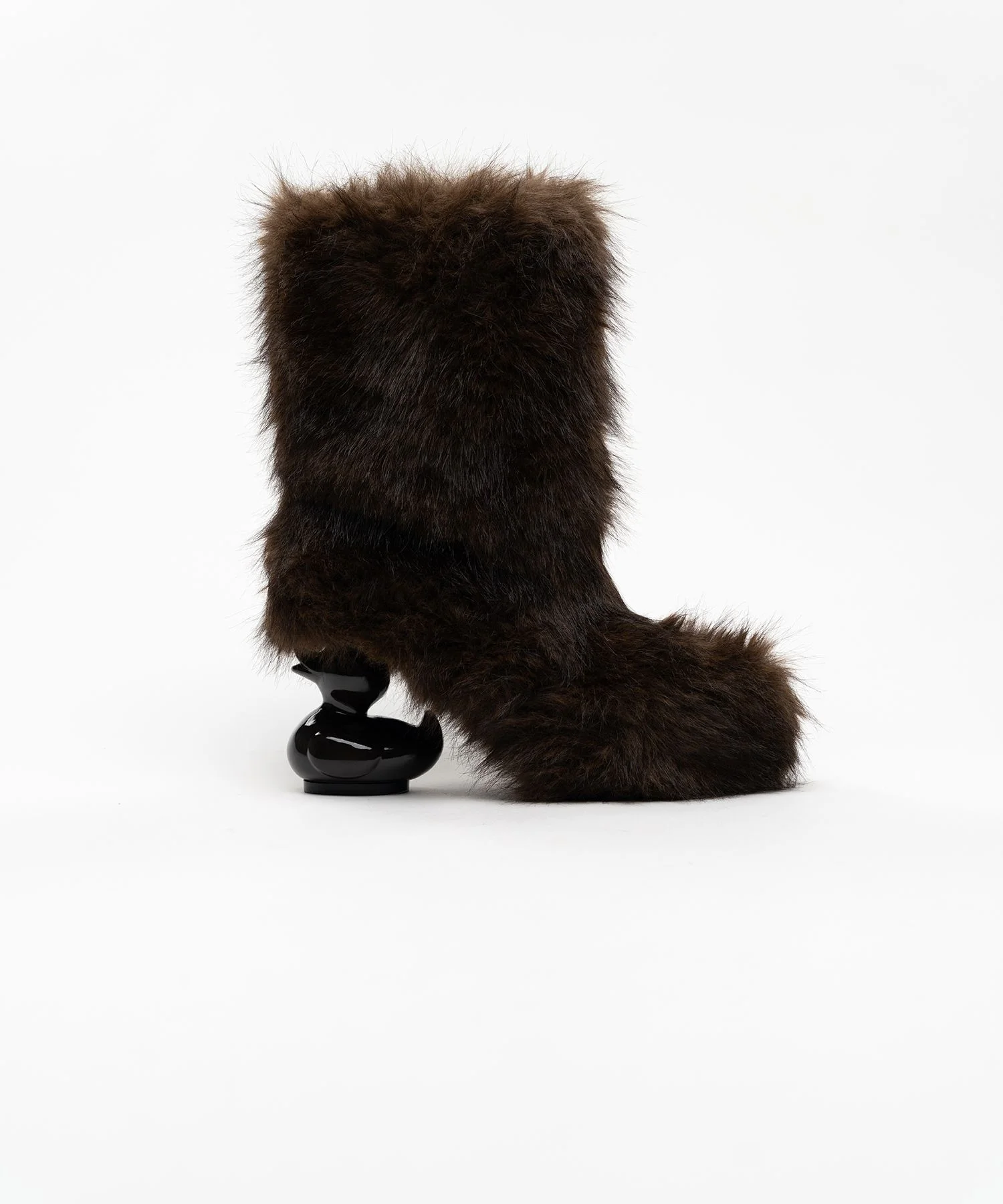 Duck Heel Fur Boots - 1
