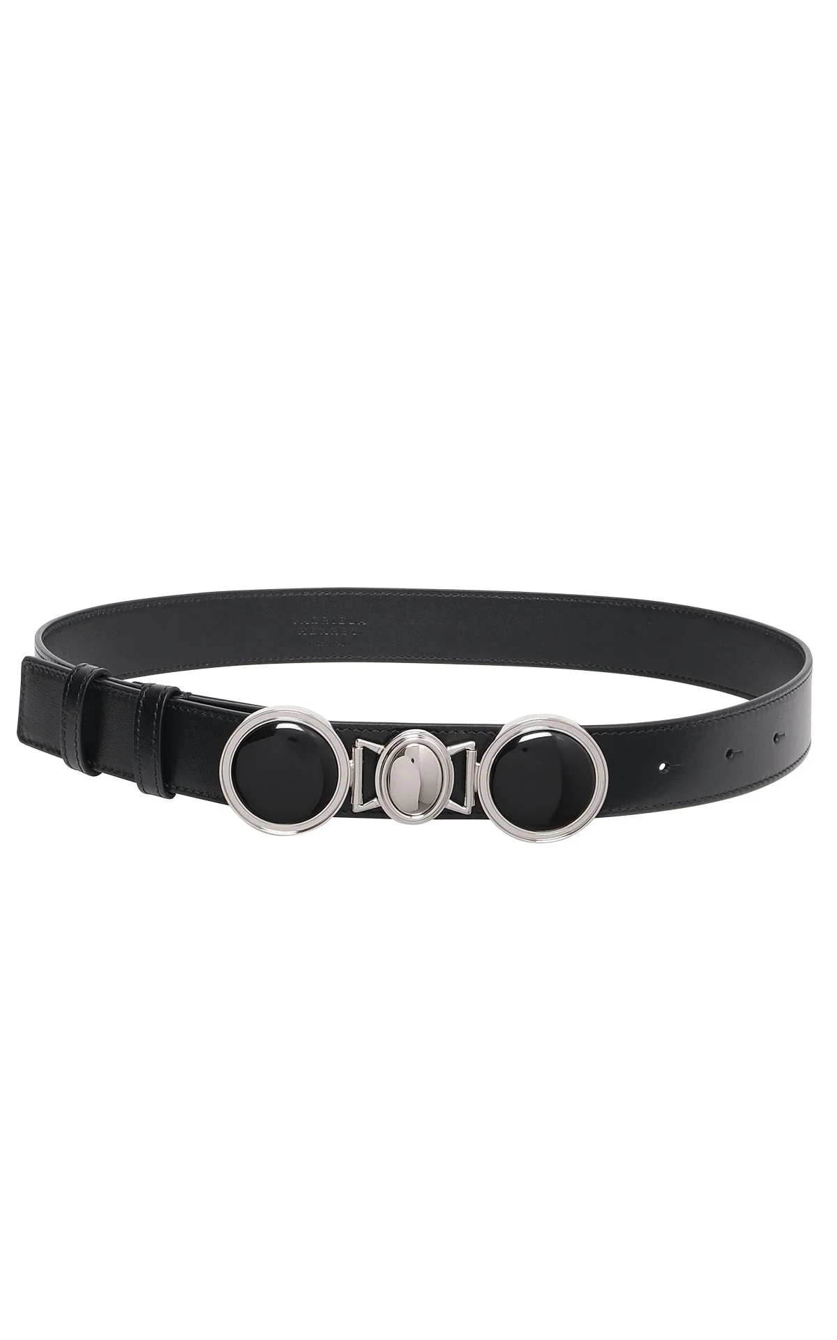 Grange Stone Belt in Black Leather - 1