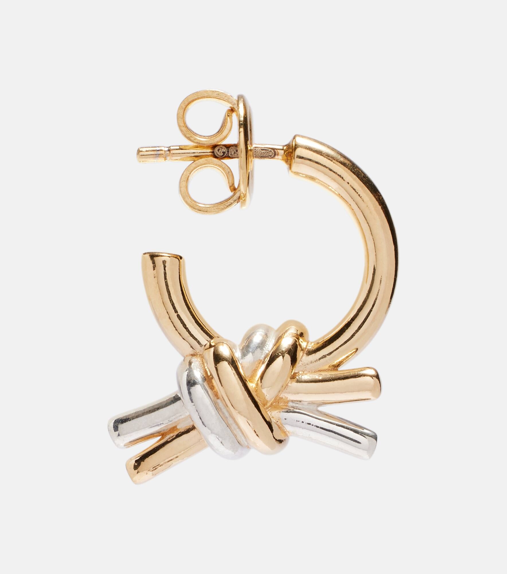 Knot 18kt gold and sterling silver earrings - 2
