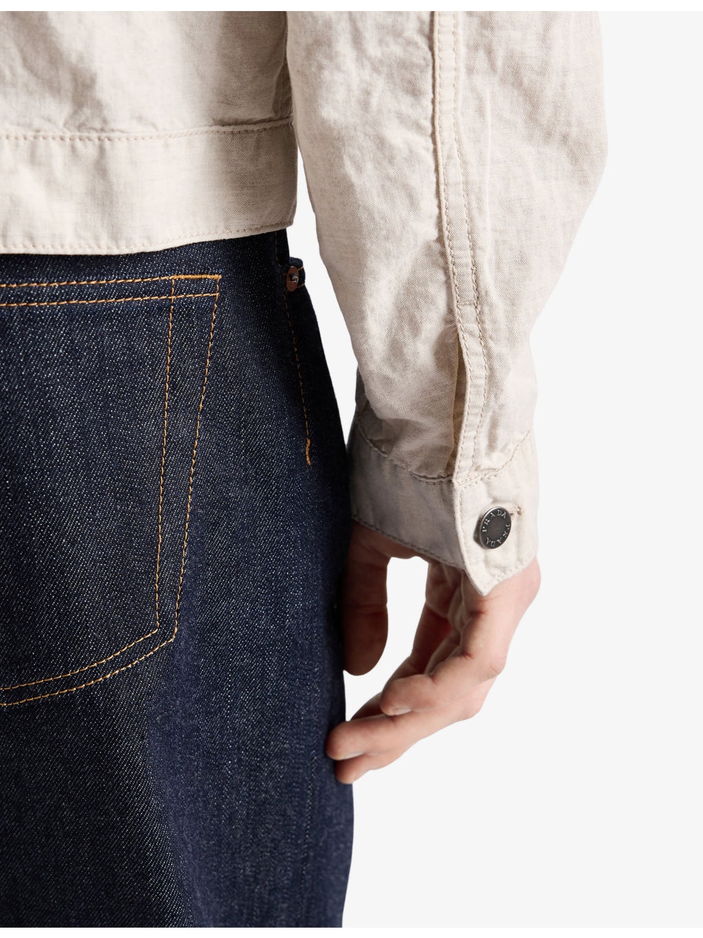 Brand-Plaque Washed Cotton and Linen-Blend Jacket - 5