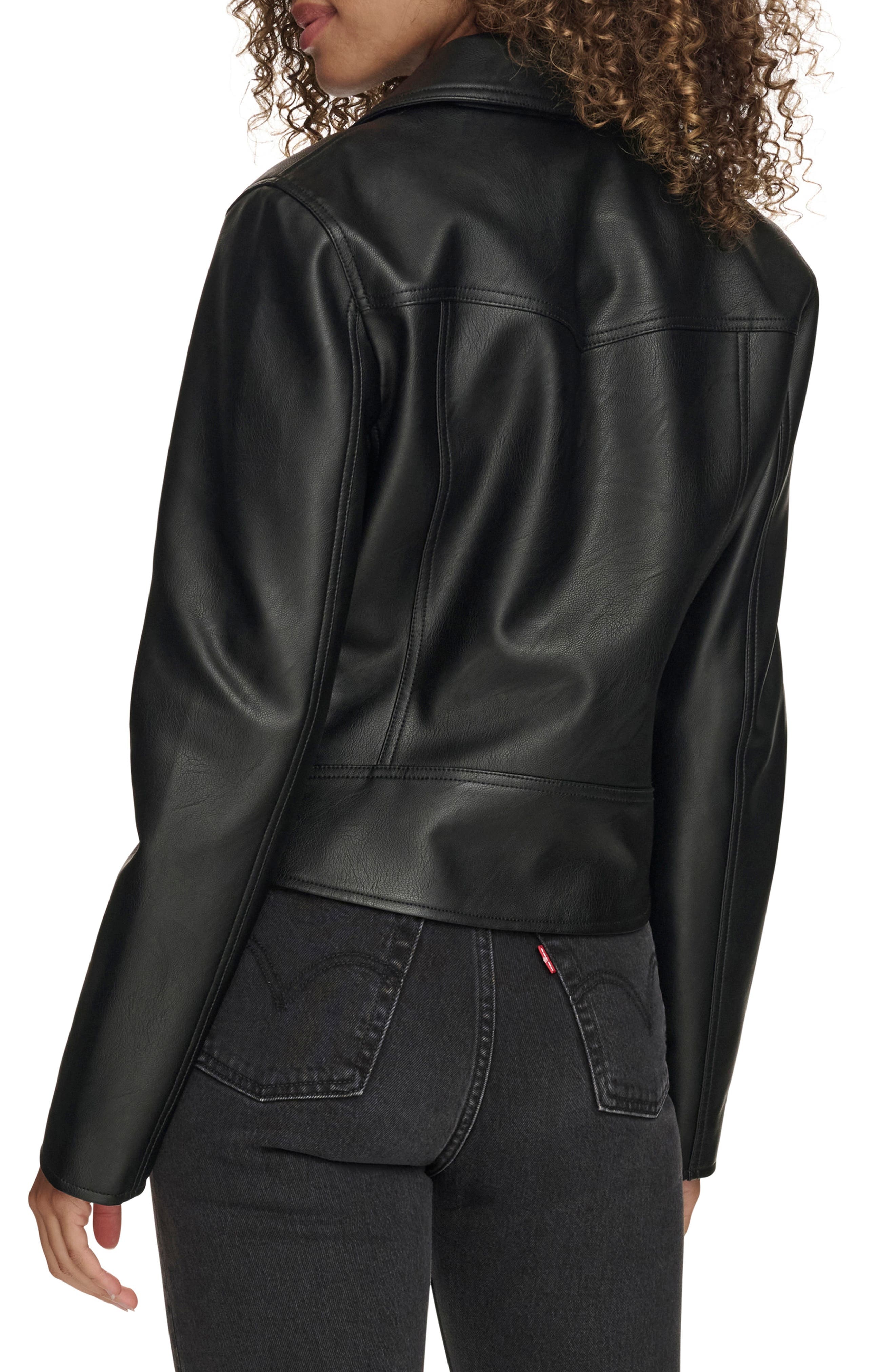levi's Core Faux Leather Moto Jacket in Black at Nordstrom - 2
