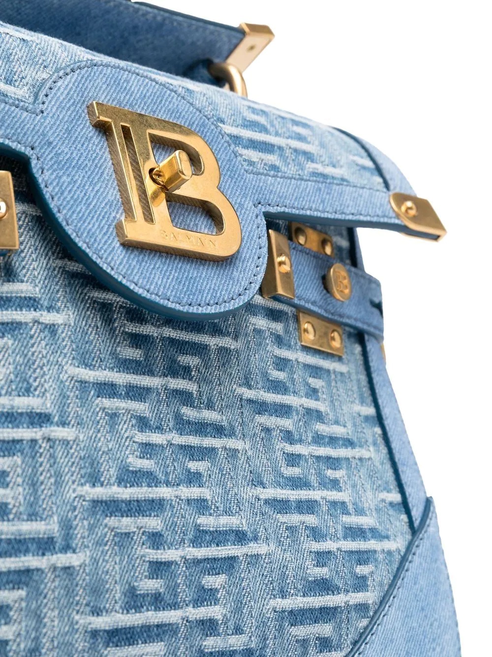 monogram-jacquard denim tote bag - 4