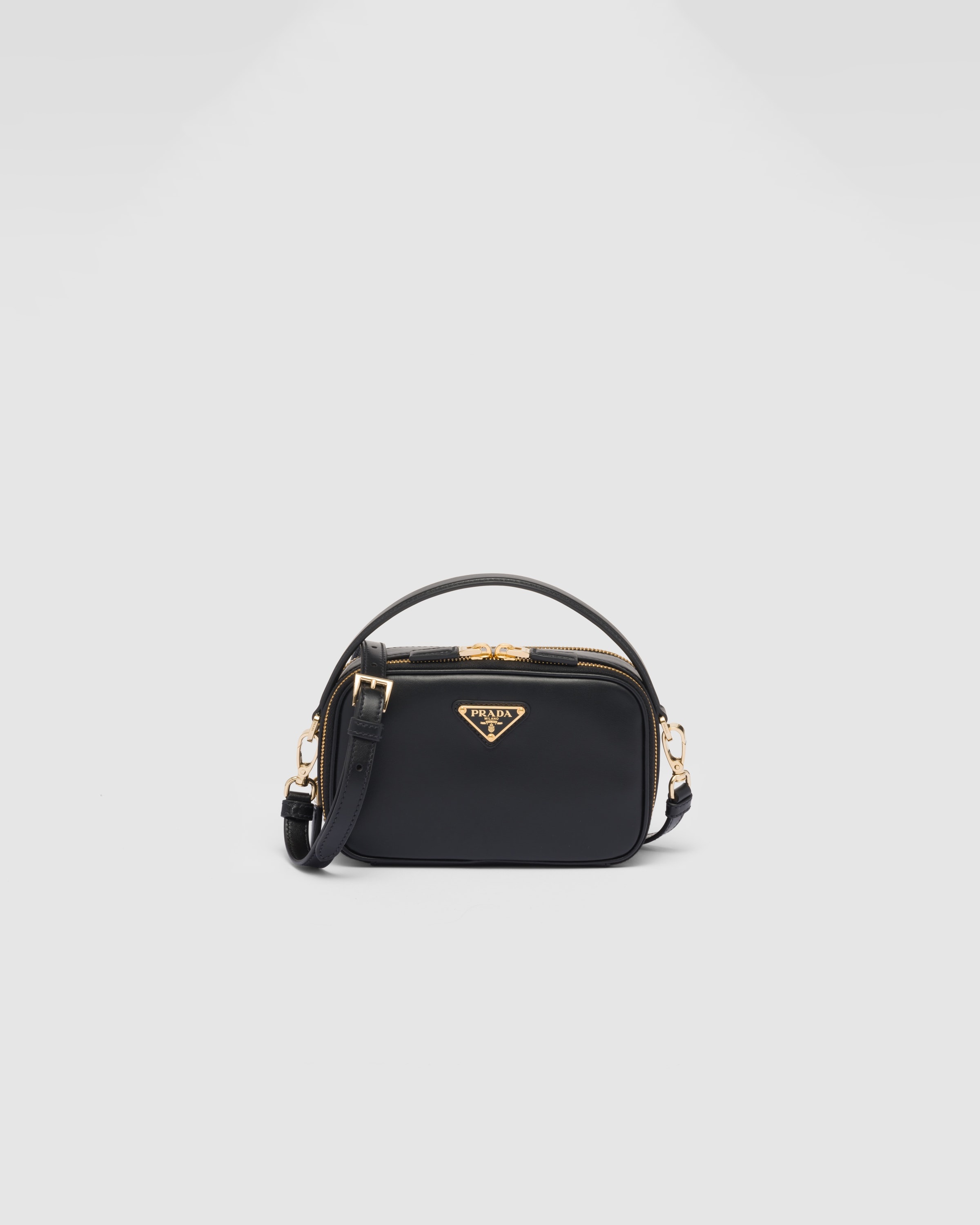 Prada Saffiano Leather Mini Bag in Black