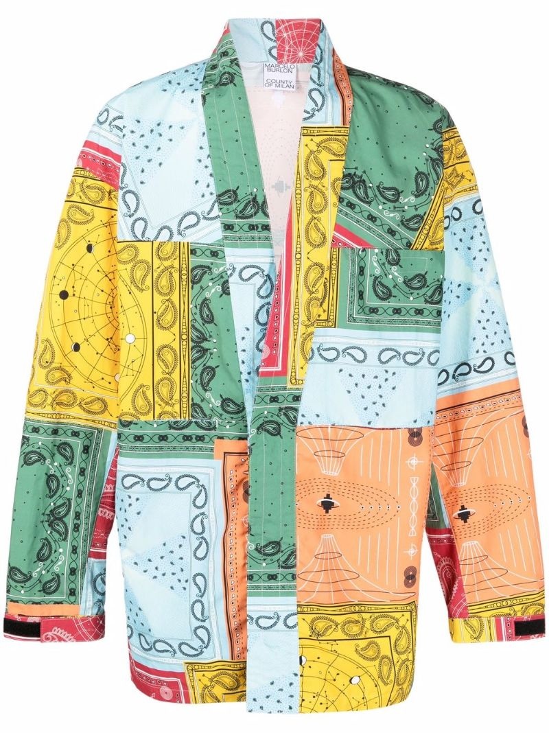 bandana-print lightweight jacket - 1