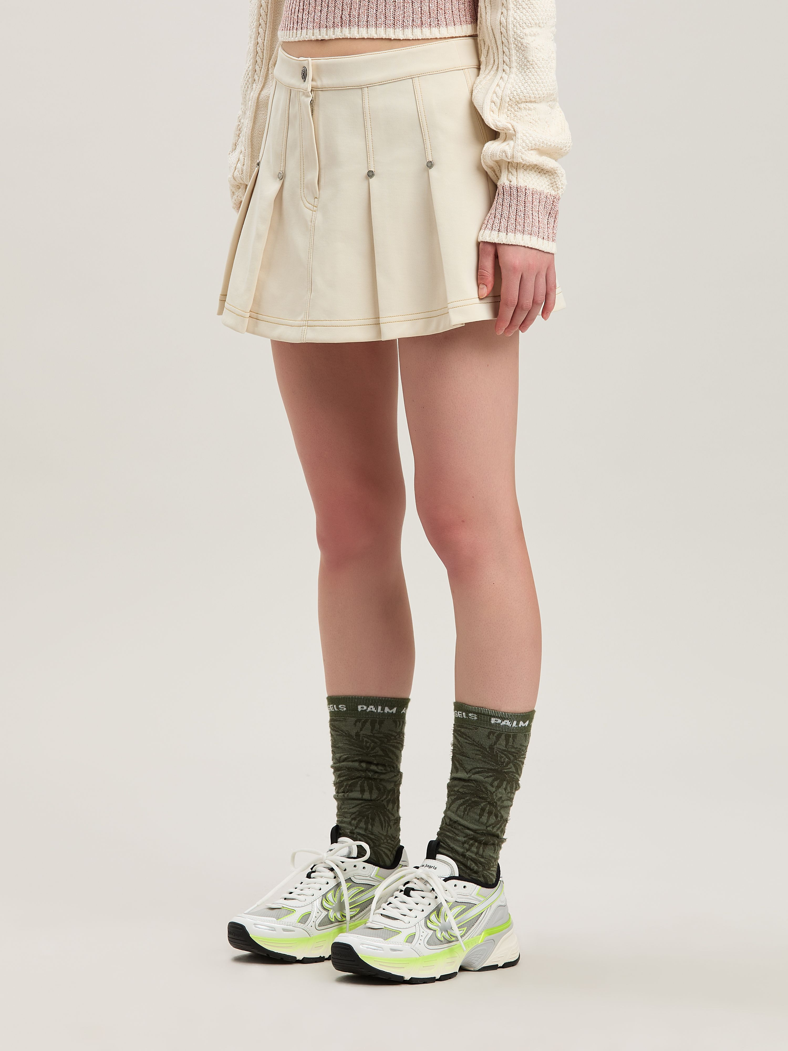 Pleated Mini Skirt - 4
