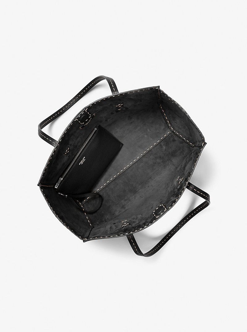 MICHAEL KORS COLLECTION Sharon Hand-Stitched Pebbled Leather Tote Bag outlook