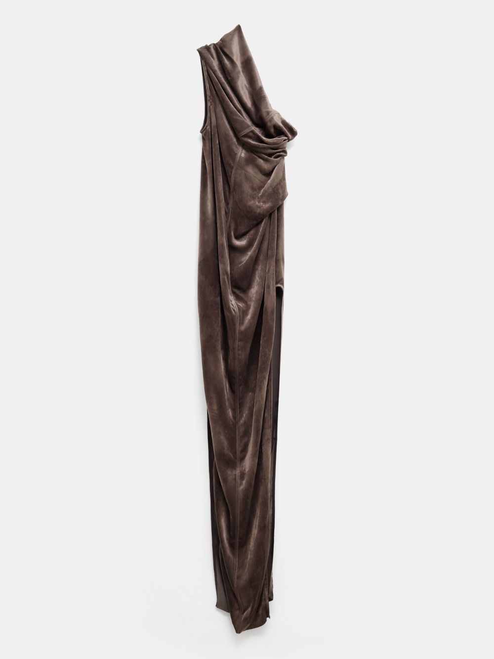draped one-shoulder dress - 2