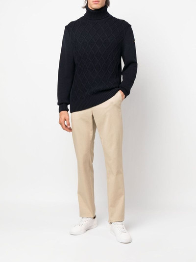 Paul & Shark cable-knit roll-neck jumper outlook
