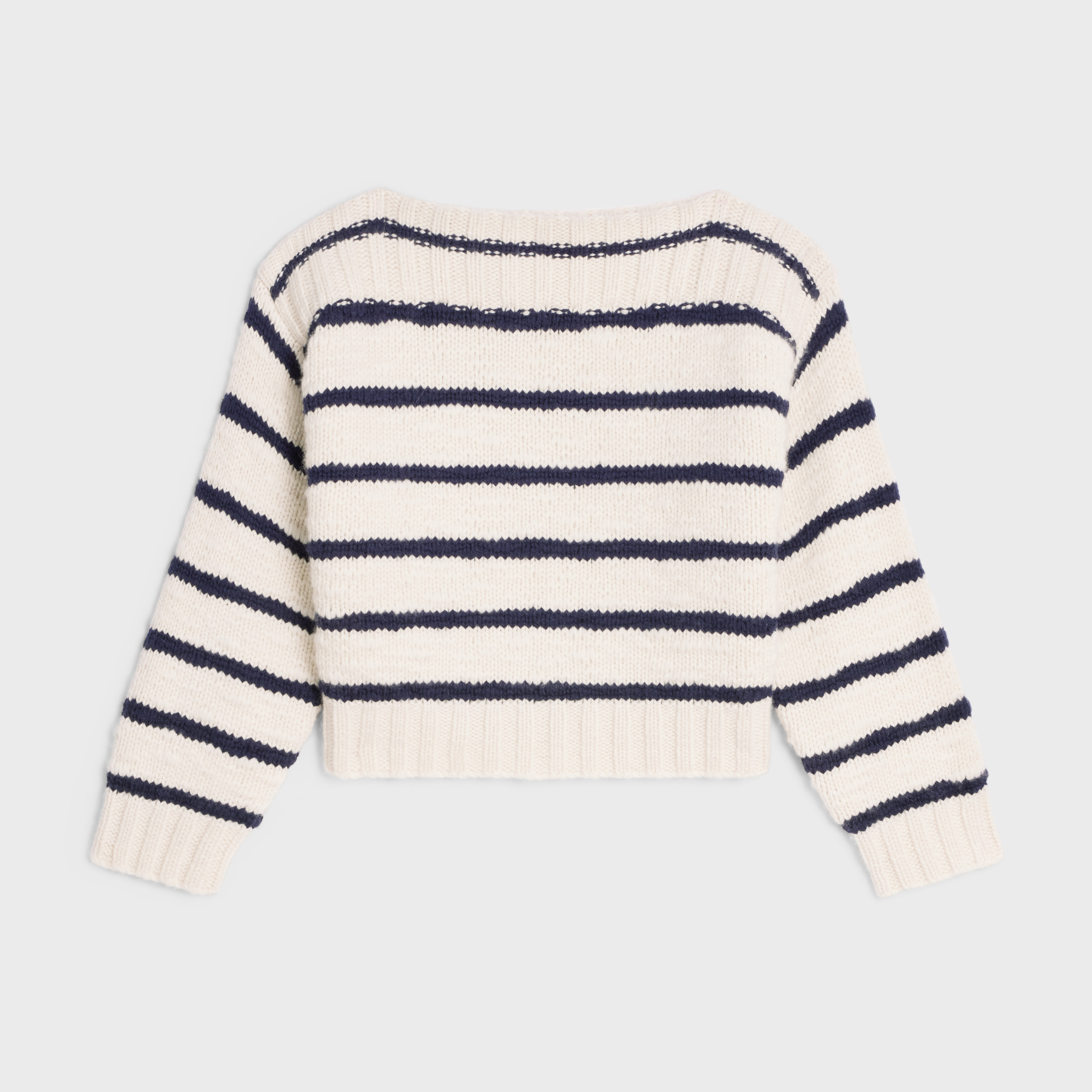 CELINE marinière boat neck sweater in cashmere | REVERSIBLE