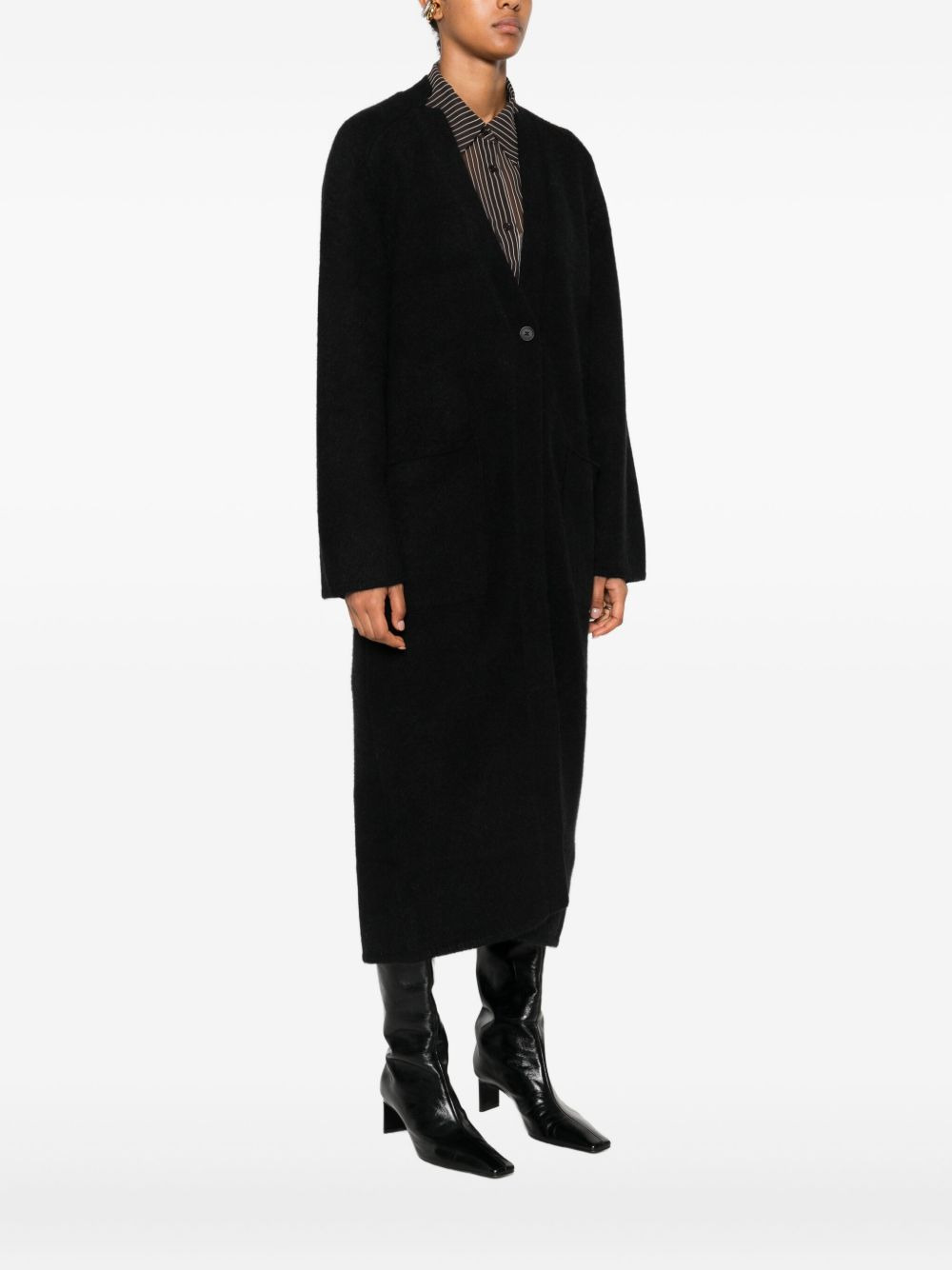 buttoned cardigan coat - 3