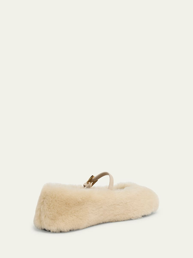 Prada Shearling Mary Jane Ballerina Flats outlook