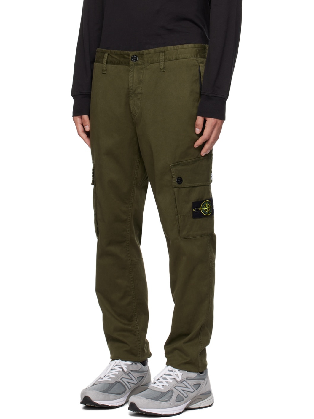 Khaki Faded Cargo Pants - 4