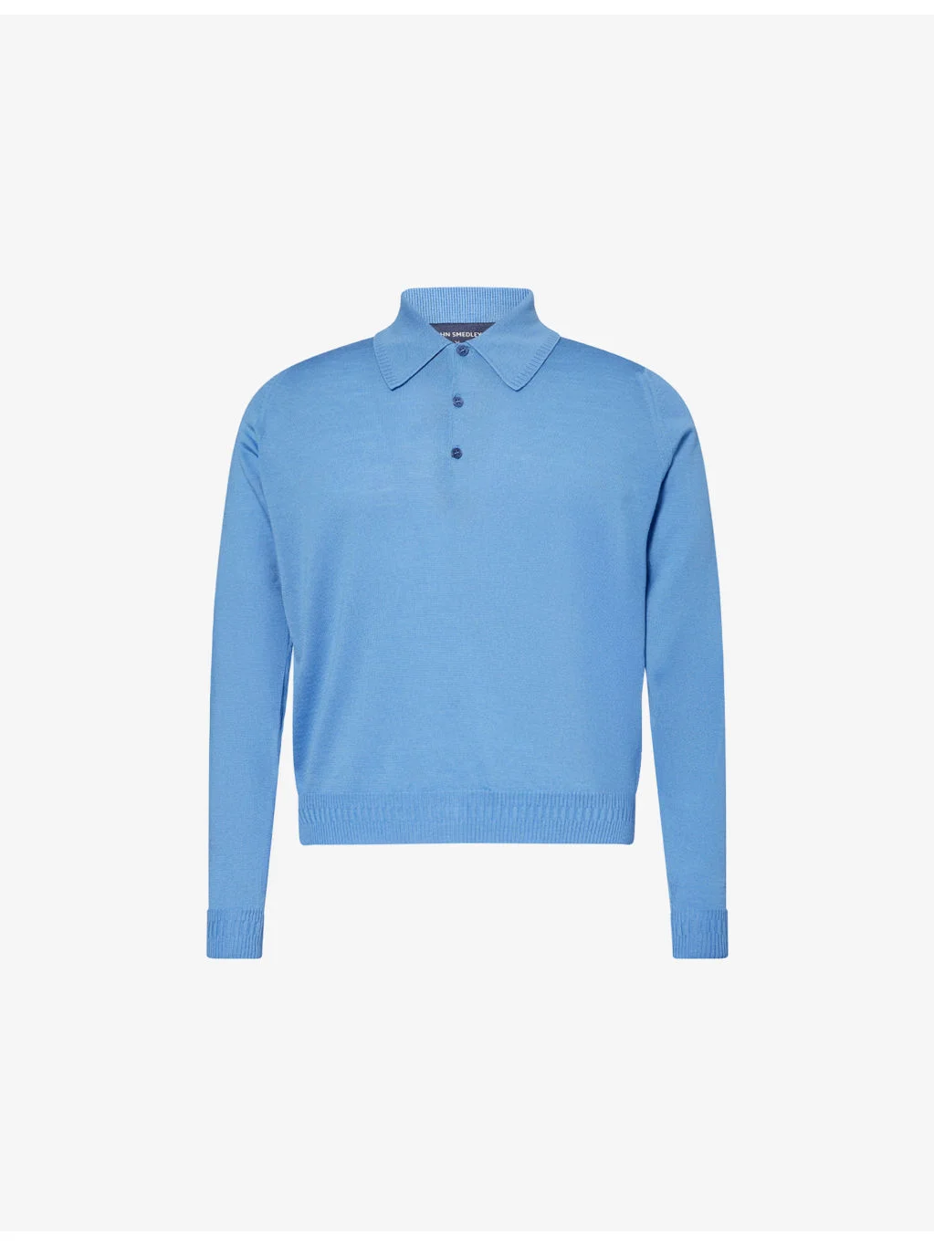 John Smedley X Bill Nighy Long-Sleeve Merino Wool Polo Shirt - 1
