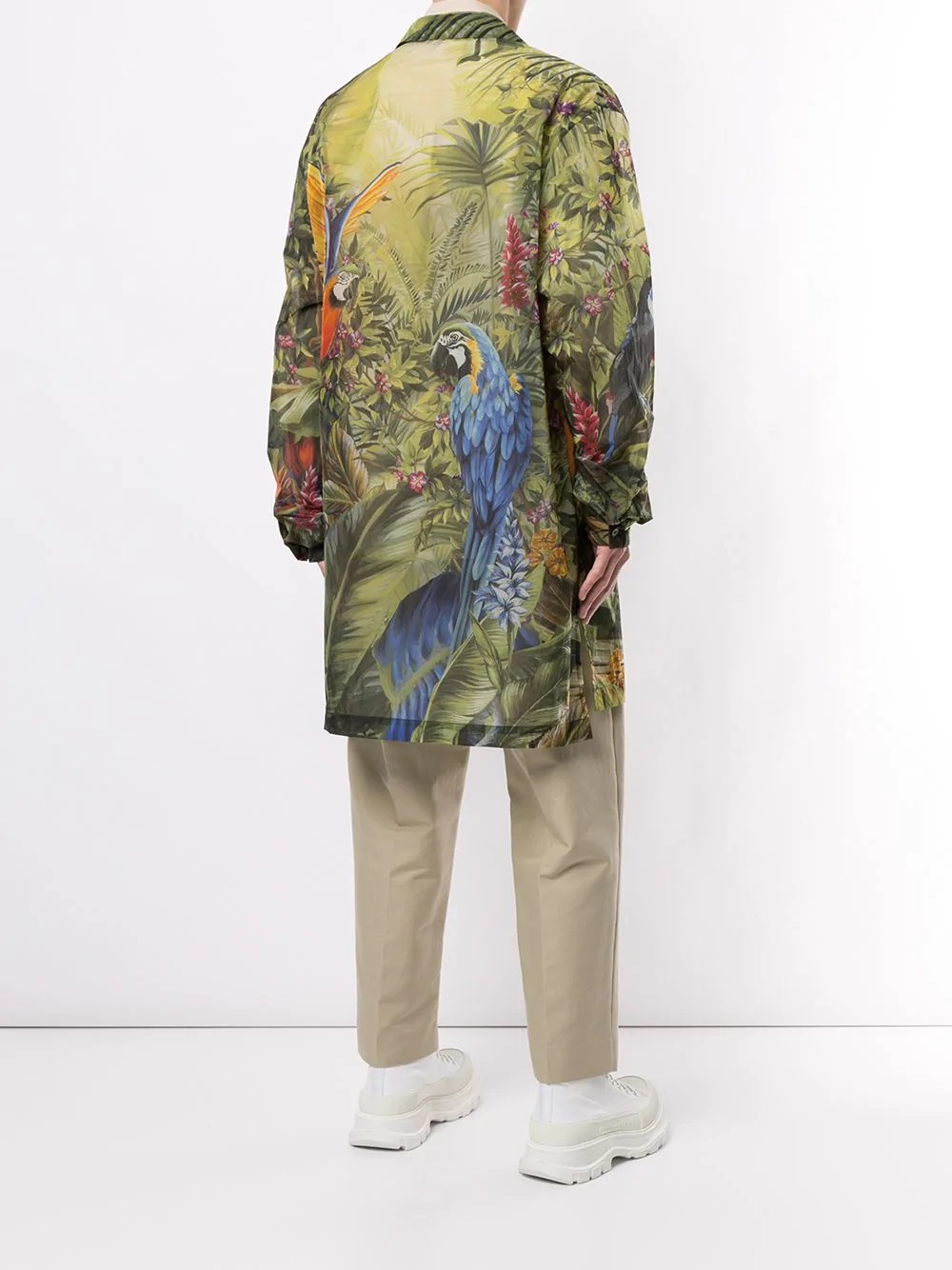 jungle print oversize shirt - 4