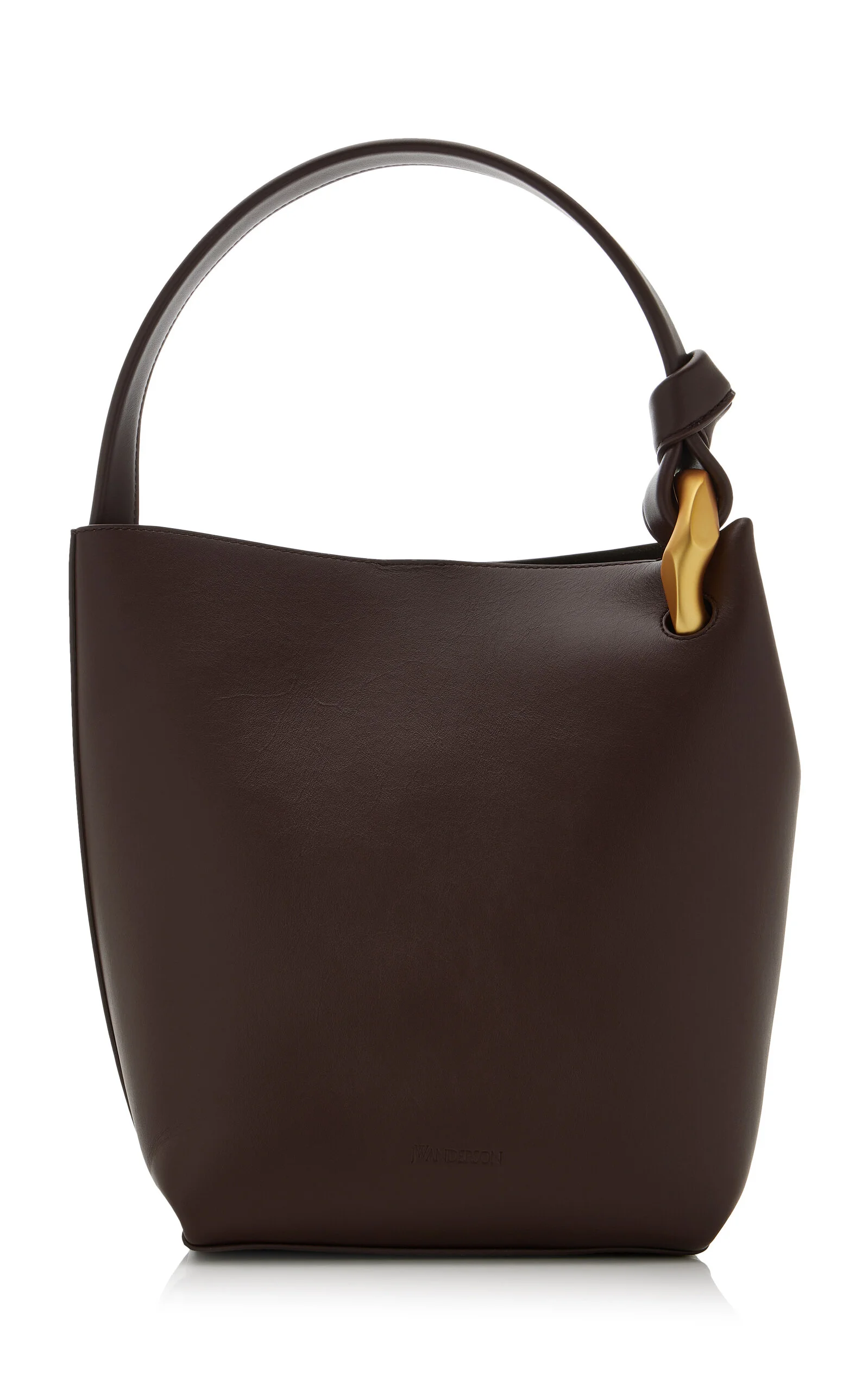 The JWA Corner Leather Bucket Bag brown - 1