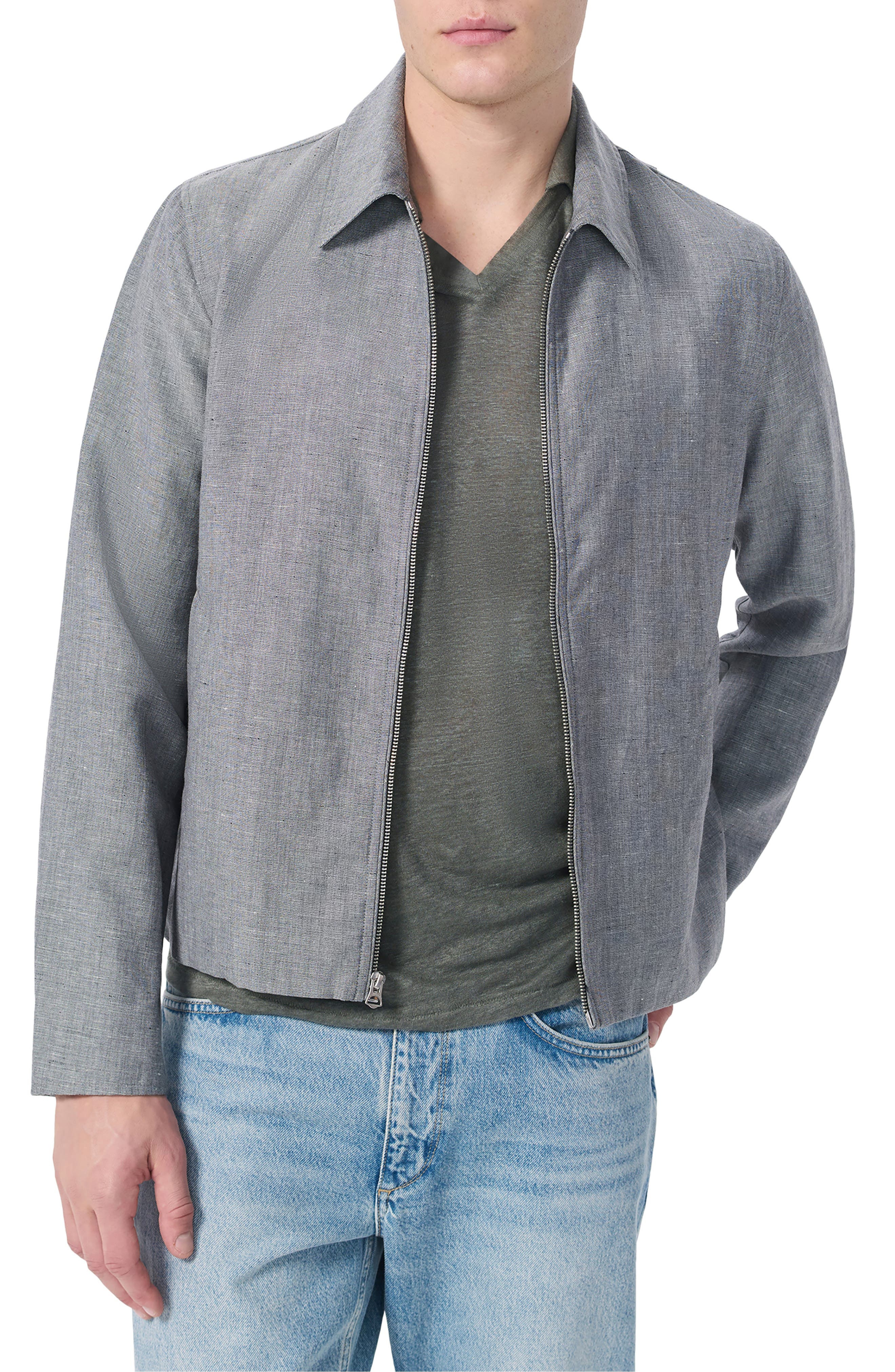 rag & bone Melrose Donegal Wool Blend Zip Jacket in Grey at Nordstrom - 1