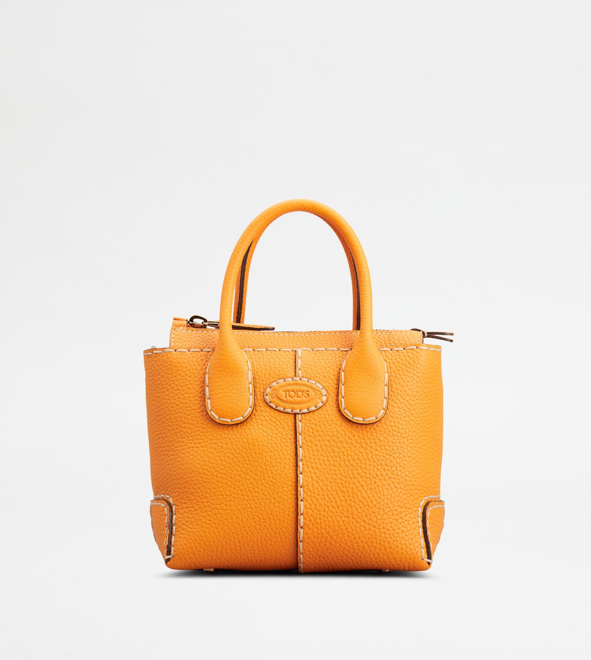 TOD'S DI BAG IN LEATHER MINI - ORANGE - 1