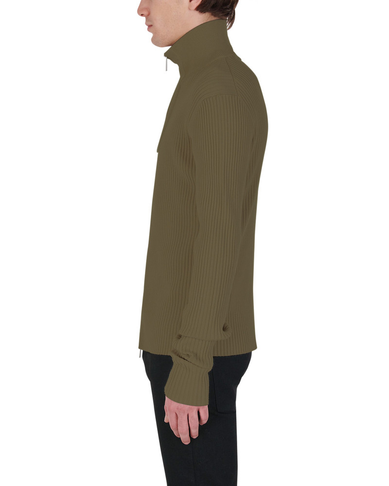 SMALL RIB ZIP UP SWEATER 4
