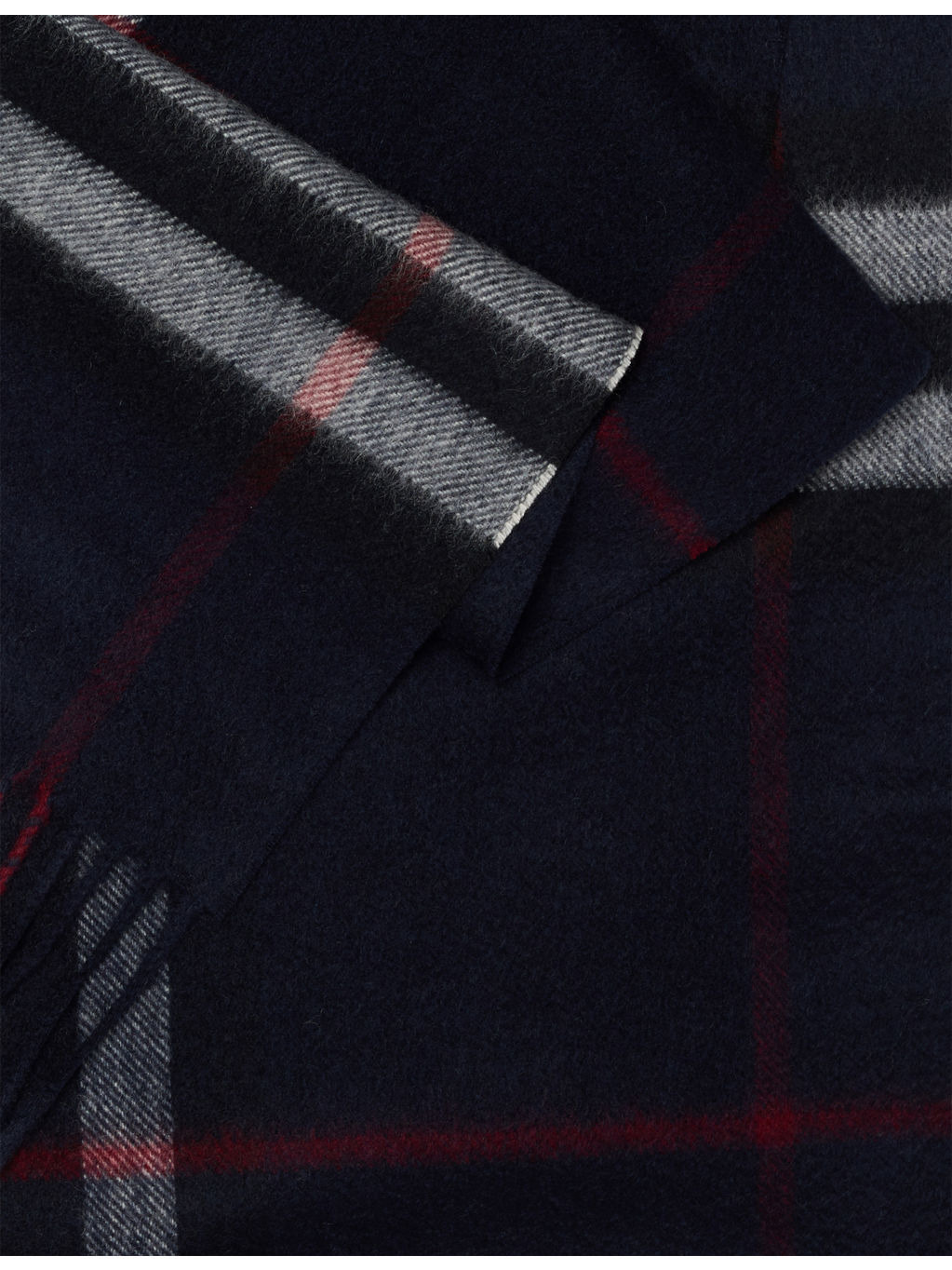 Check-Pattern Cashmere Scarf - 4