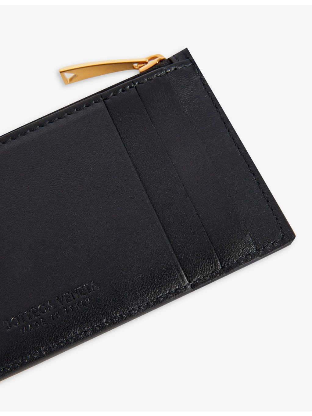 Intrecciato leather card holder - 2