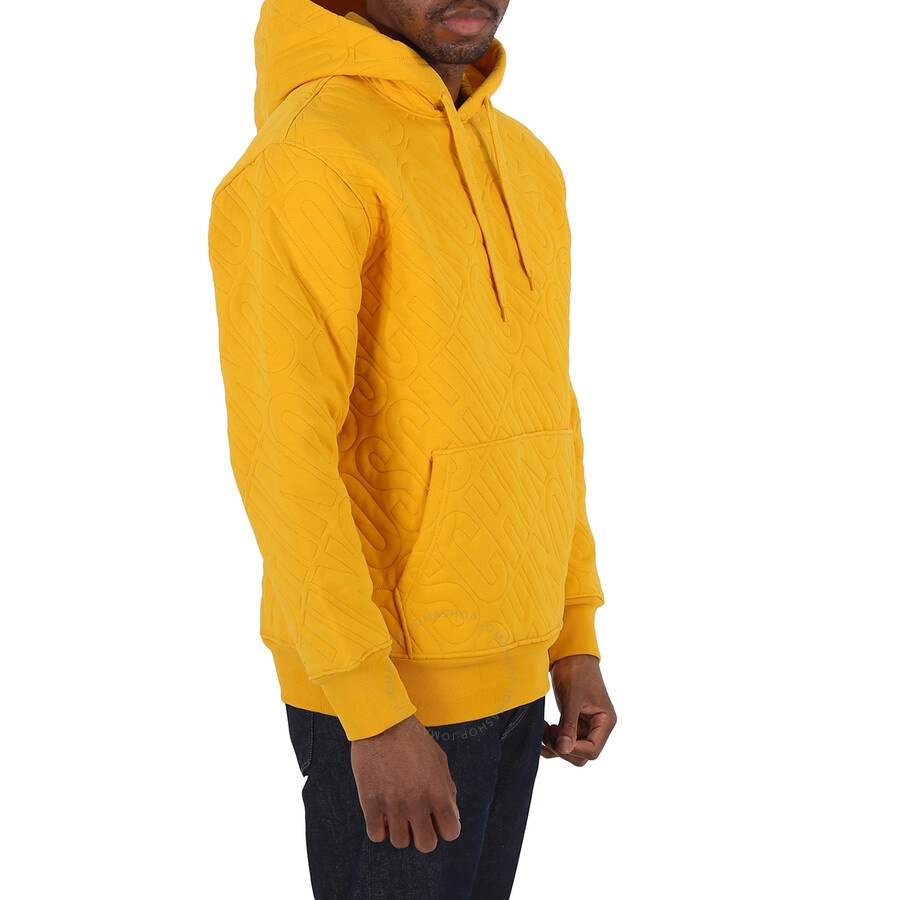 Moschino Men's Yellow All-Over Logo Embroidered Hoodie - 5