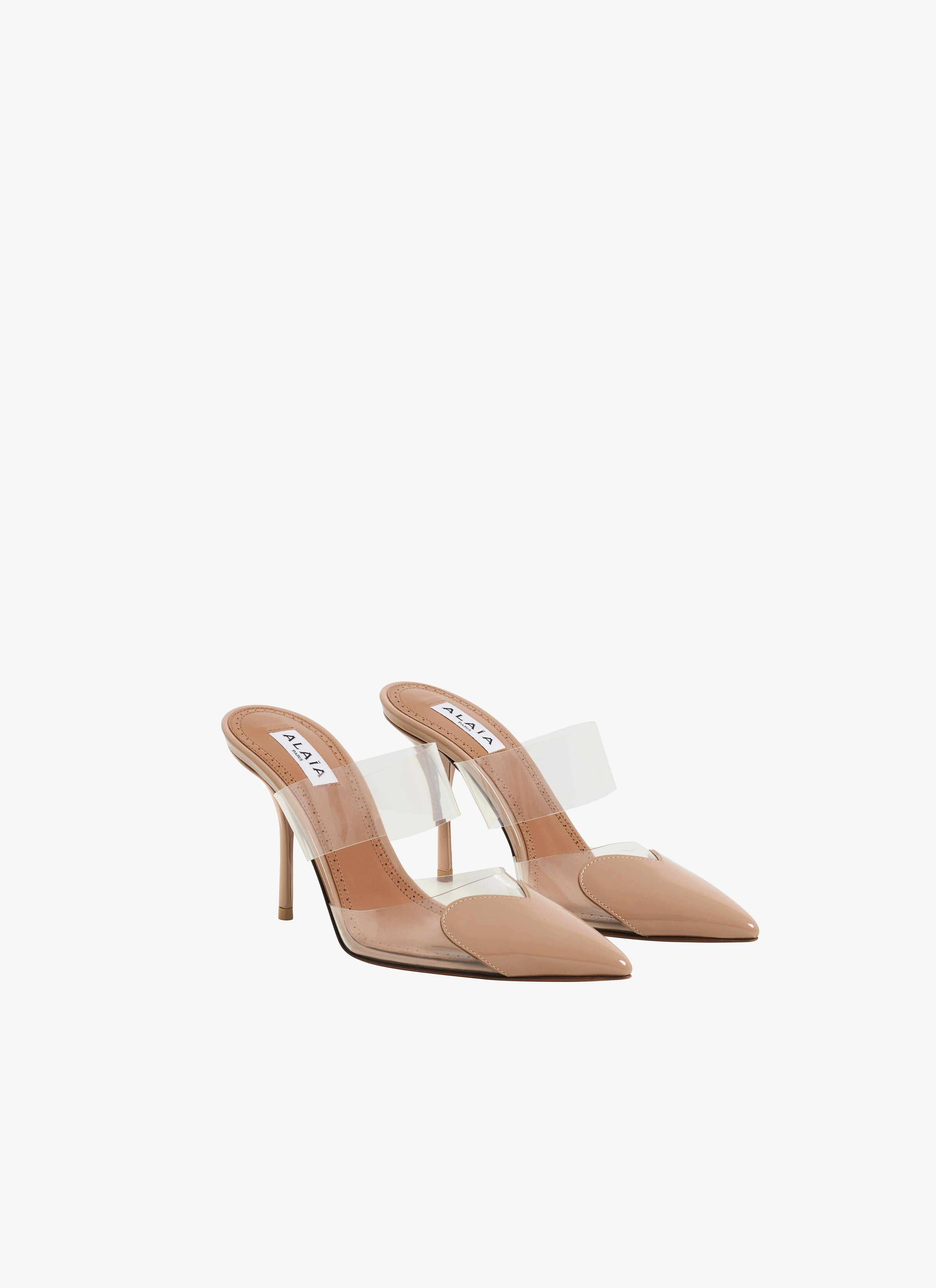 HEART MULES IN PATENT CALFSKIN - 4